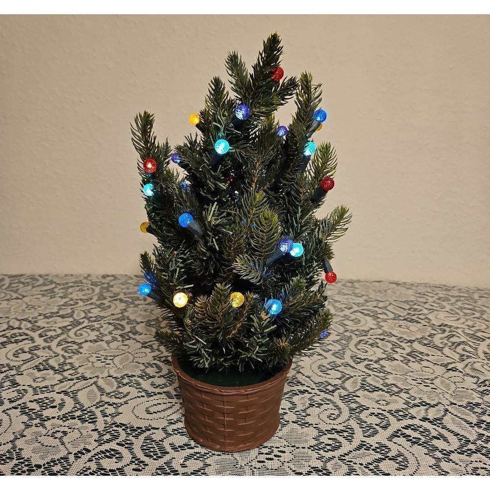 Bethlehem Holiday Pine Tree with Multicolor LED Lights